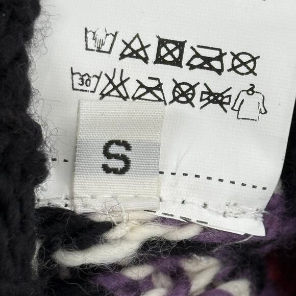 Mandinga Catedral Hand Knit Wool Sweater Aztec Chunky Anthropologie S NEW - Picture 7 of 8